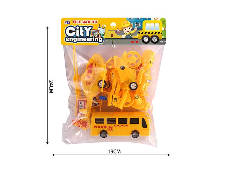 Engineering Traffic Series Pull Back Toy