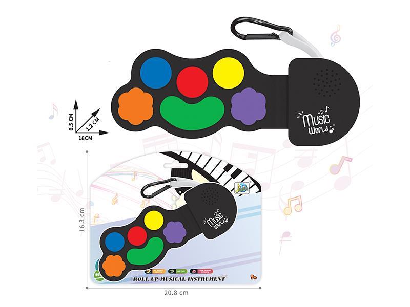 Roll Up Musical Instruments Mini Rainbow Drum