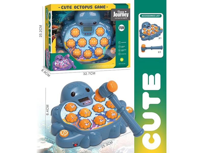 Blue Octopus Whac-A-Mole Game