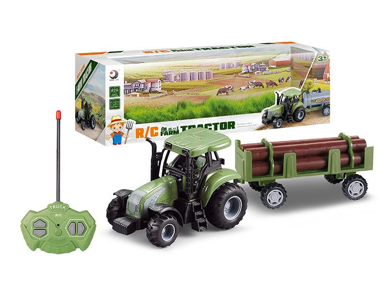 27Mhz Remote Control Farm Tractor With Timber Trailer