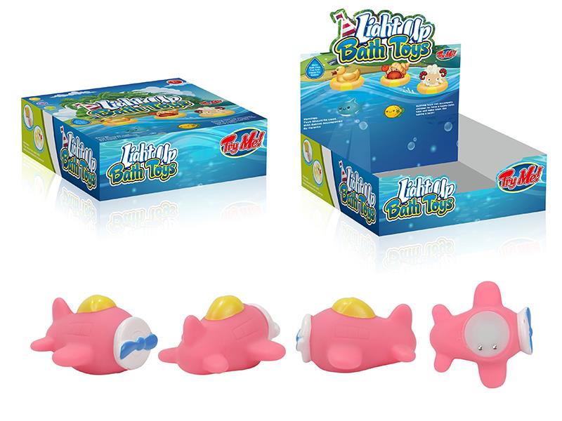 Cute Plane Light Up Bath Toys 12pcs