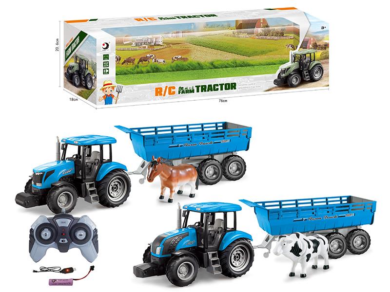 2.4G Remote Control Farm Tractor Trailer Toy(Demo + Sounds)