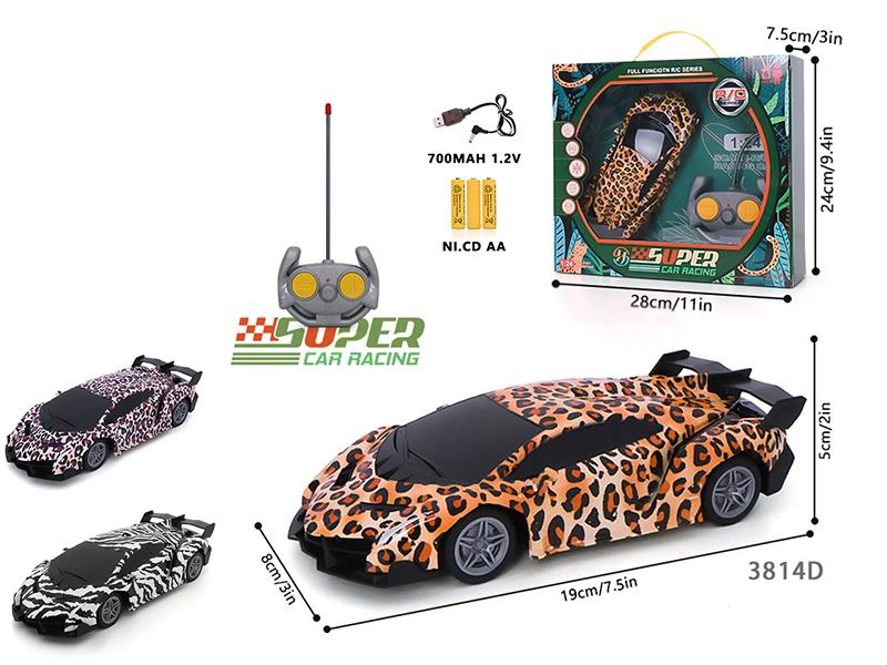 1:24 P4-Channel Remote Control Leopard Print Car