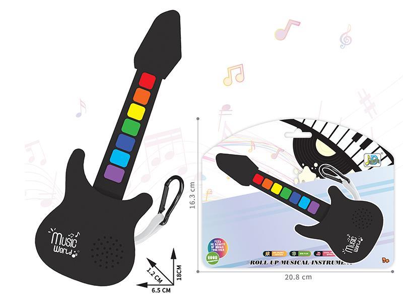 Roll Up Musical Instruments Mini Rainbow Guitar