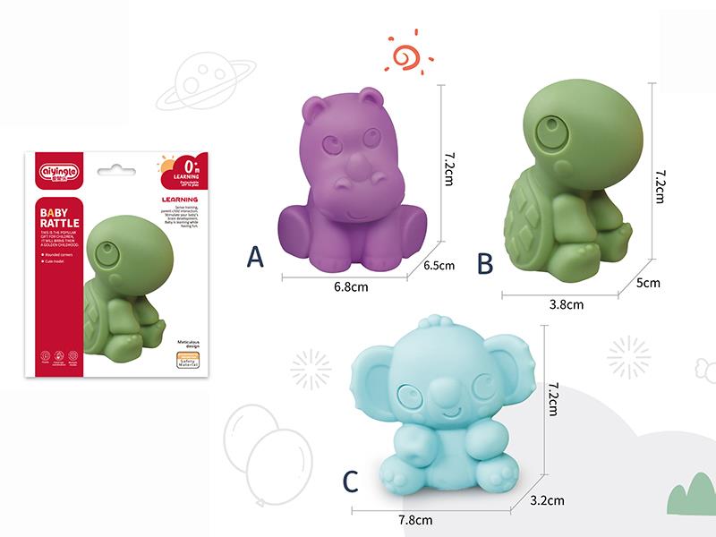 Vinyl Animal Tactile Perception Ball - Hippo, Koala, Turtle