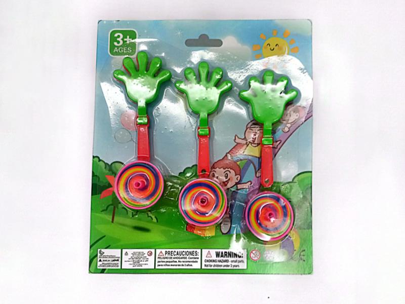 Hand Clapper + Spinning Tops Toys(6PCS)