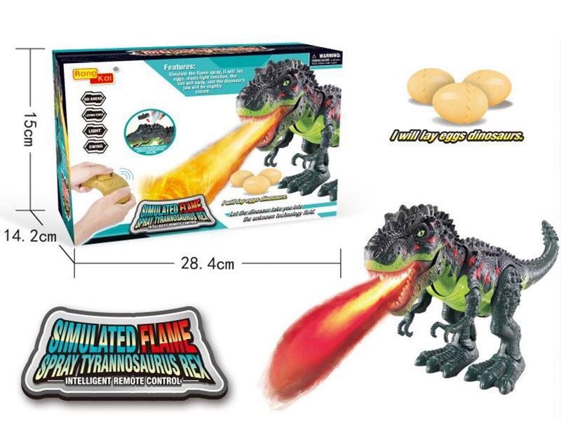 R/C Spray T-Rex(Lay Eggs,Light,Music)