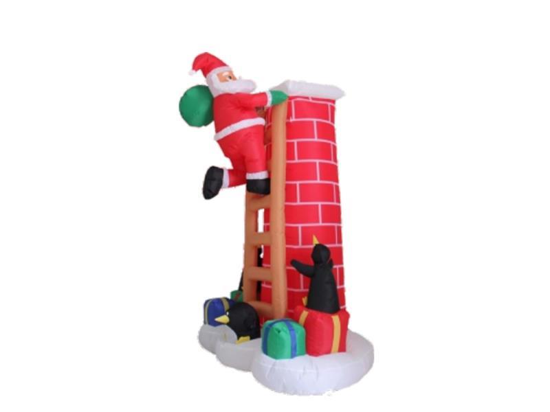 1.8M Santa Climbs The Chimney Inflatable Moldel