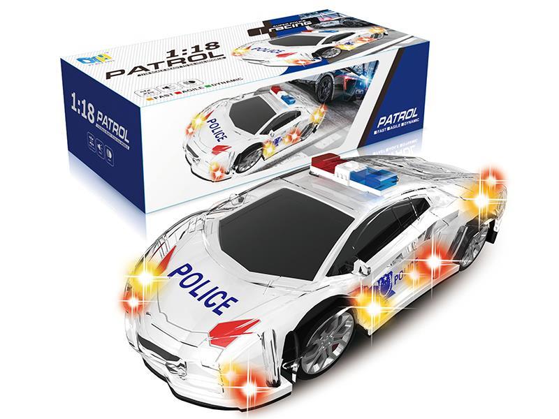 Bump And Go Police Sports Car With Light And Music