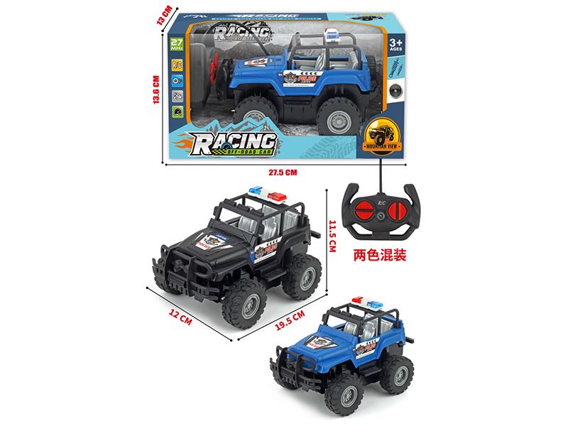 4-Channel Remote Control Off Road Jeep Police Car With Shock Absorbent