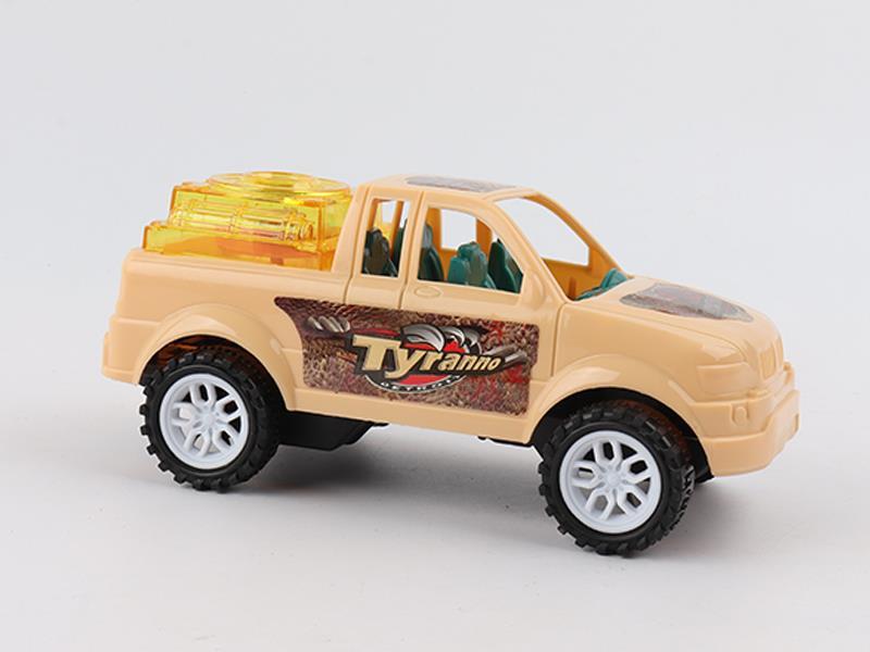 Pull String Light Car (Dinosaur Logo)