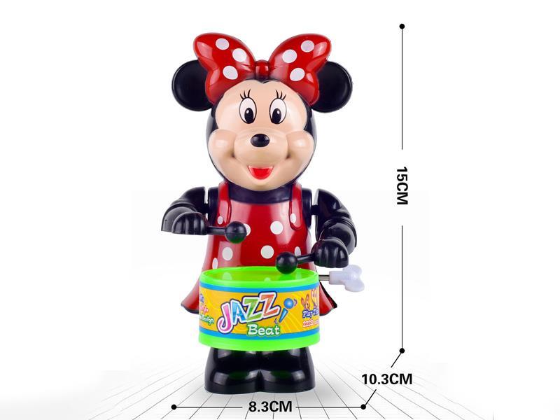 WIND UP MINNIE TOYS WITH DRUM