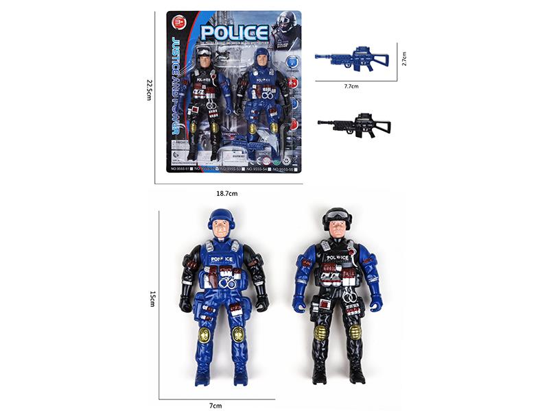 Policeman Toy With Flash Lights 2PCS