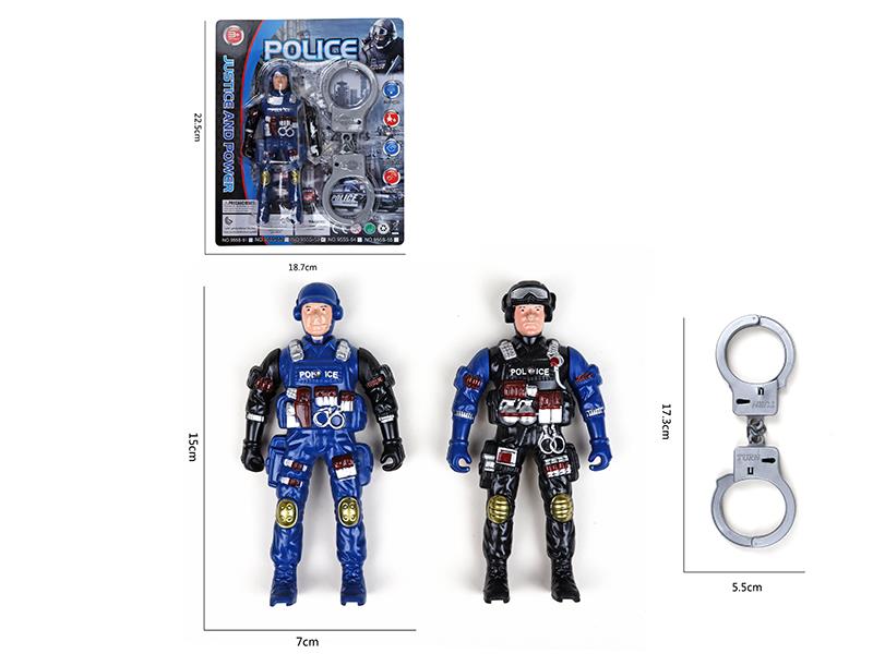 Policeman Toy With Flash Lights + Handcuffs