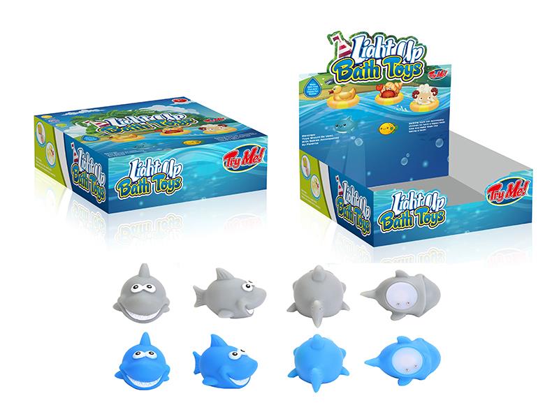 Shark Light Up Bath Toys 12pcs