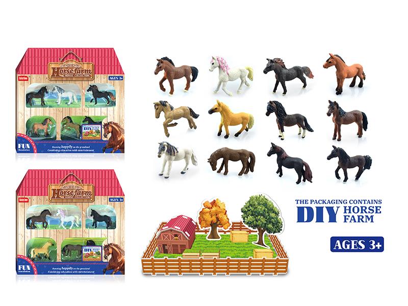 DIY Horse Farm Simulated Pony Set