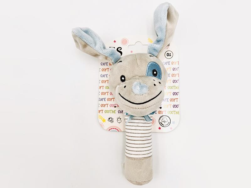 Plush Animal Baby Rattle Stick