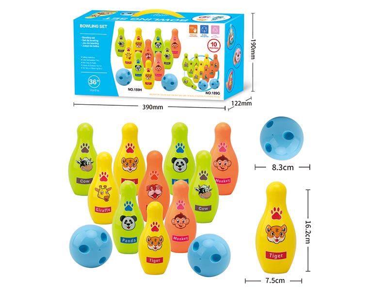 12pcs Cartoon Bowling Toy