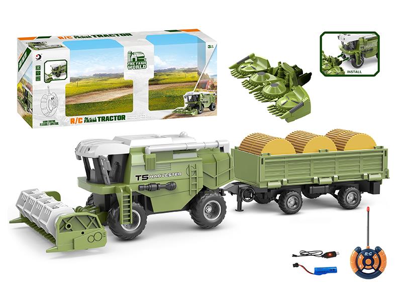 27Mhz Remote Control Farm Harvester Trailer