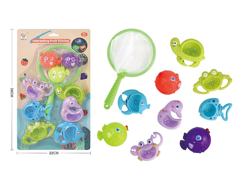 Bath Toys Spoon Net Catch Fish Game