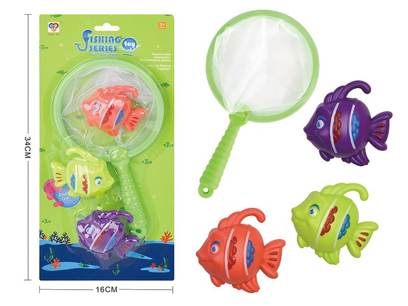 Fishing Toys(Spoon Net + 3 Fishes)