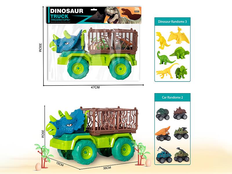 Slide Triceratops Transport Truck Set 10pcs