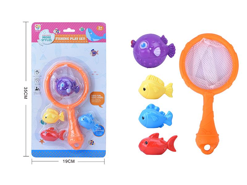 Bath Toys Spoon Net Catch Fish Game