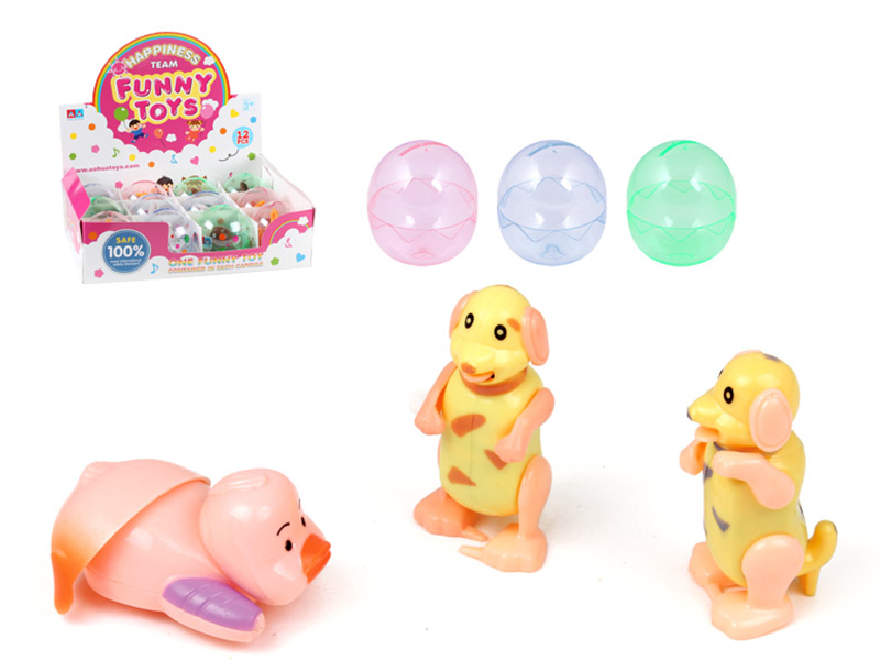 12PCS WIND UP DUCK & DOG