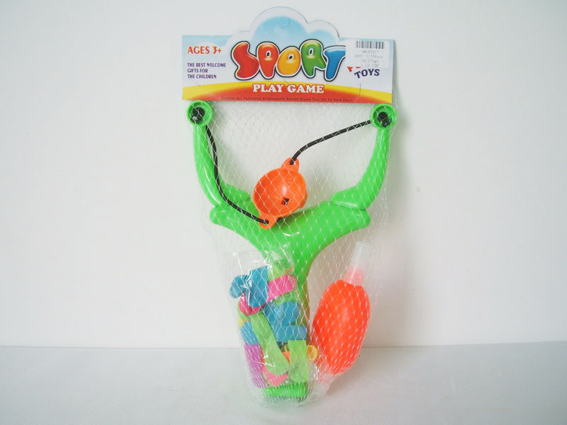 SLINGSHOT + WATER PUMP + 20PCS BALLOON