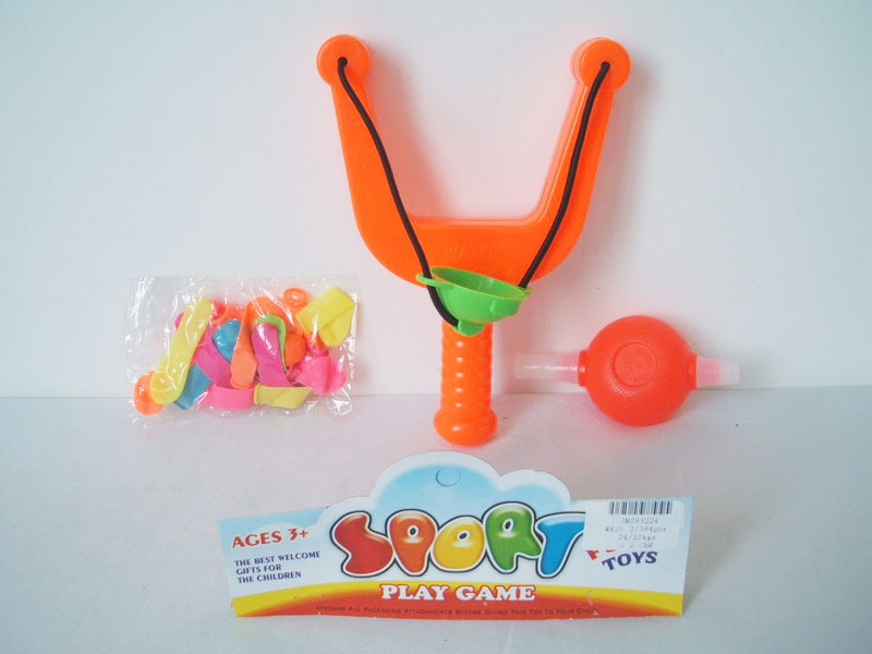 SLINGSHOT + WATER PUMP + 20PCS BALLOON