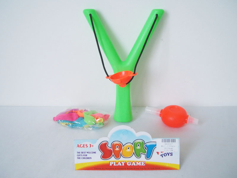 SLINGSHOT + WATER PUMP + 20PCS BALLOON