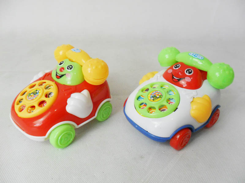 PULL STRING PHONE CAR WITH BELL TOYS