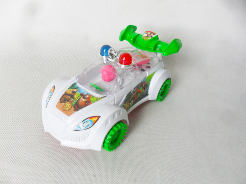 Pull String Car Toy with light