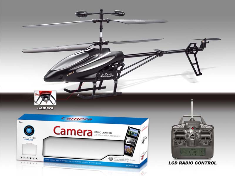 3.5ch Metal RC Helicopter Toy with Gyro and camera