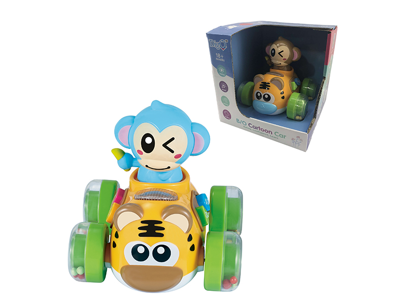 Battery Operate monkey Animal  Car Toy with light and music