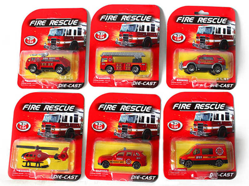 Alloy Fire Engine ( 6 ITEMS MIXED)