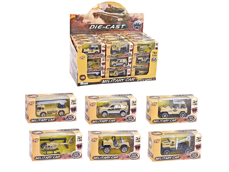 36PCS Alloy Military Car (6 ITEMS MIXED)