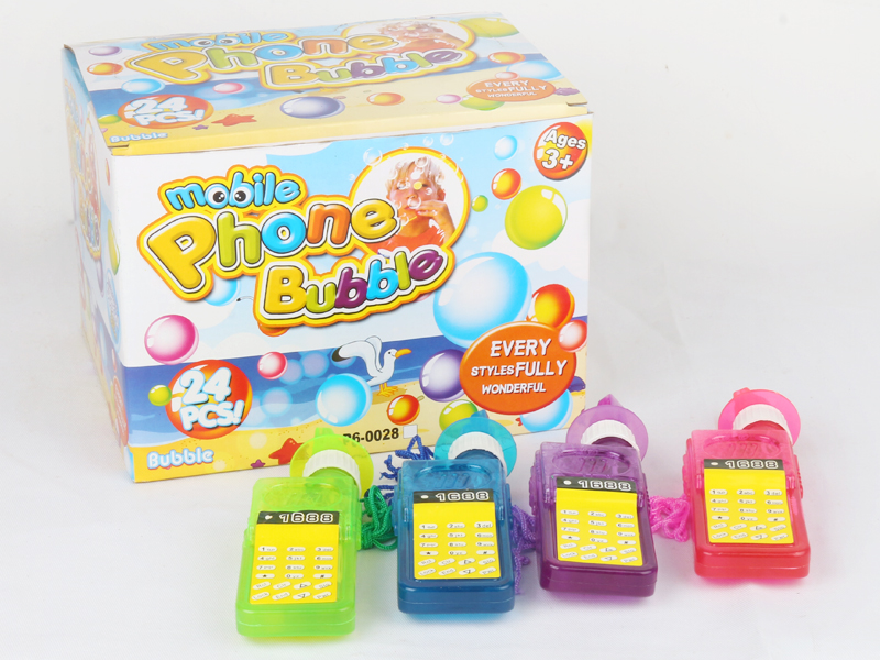 24PCS Mobile Phone Shape  Bubble Toys with Whistle   4 Colors