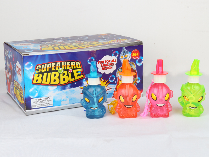 24PCS Ultraman  Bubble Toys with Whistle 4 Colors