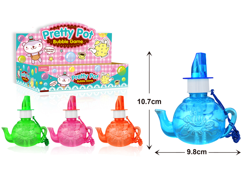 24PCS Kettle  Bubble Toys with Whistle   4 Colors