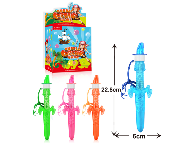 24PCS Sword  Bubble Toys with Whistle   4 Colors