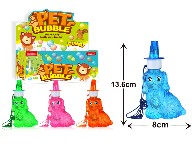 24PCS Lion  Bubble Toys with Whistle   4 Colors