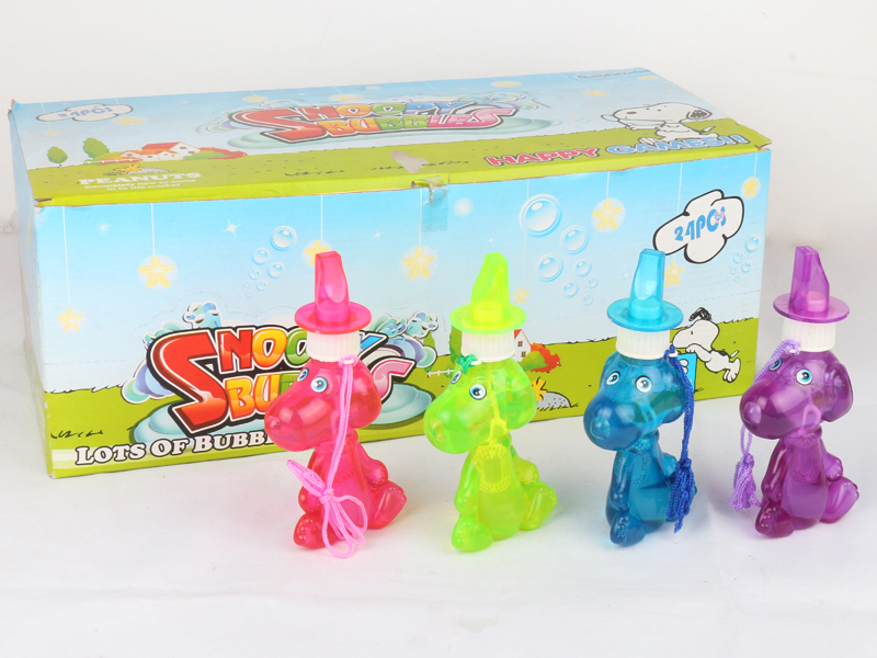 24PCS Snoopy  Bubble Toys with Whistle 4 Colors