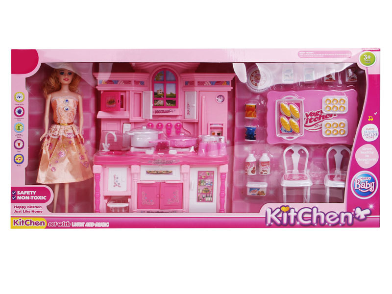 Kitchen Cabinet with light music