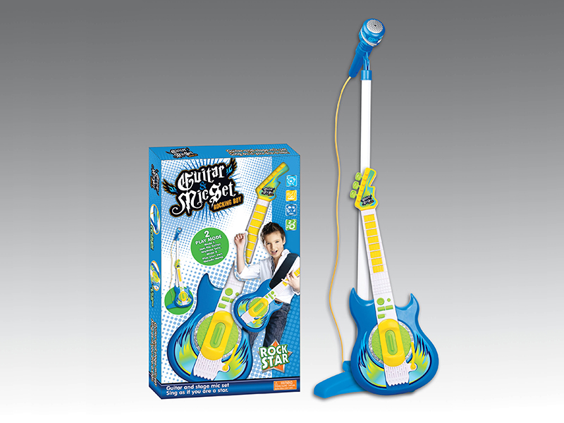 Boy Guitar With Microphone Set