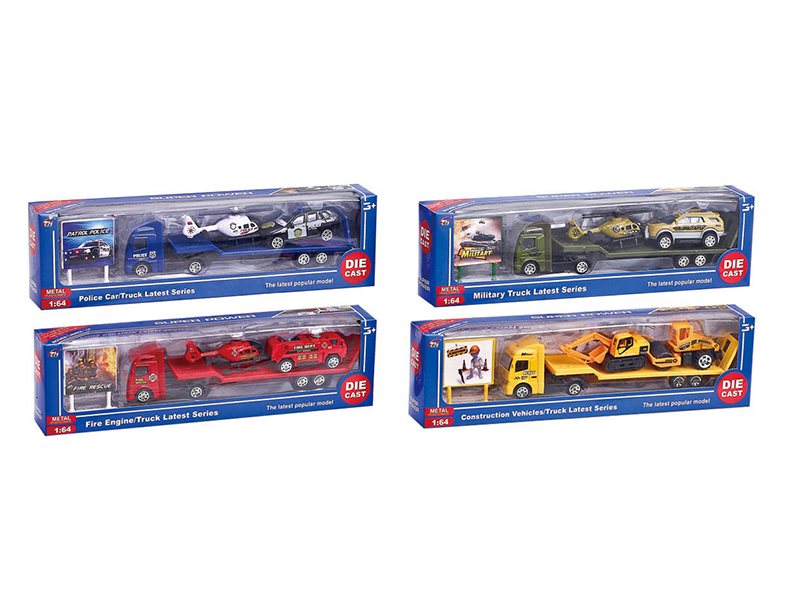 1：64 Alloy Trailer Sets( 4 ITEMS MIXED)