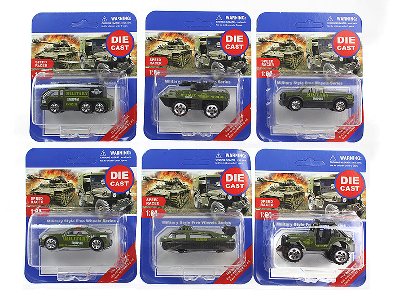 1：64 Alloy Military vehicles (6 items mixed)