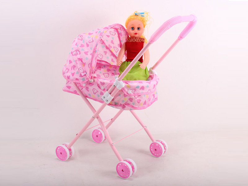 18' Doll + Baby Stroller(iron)