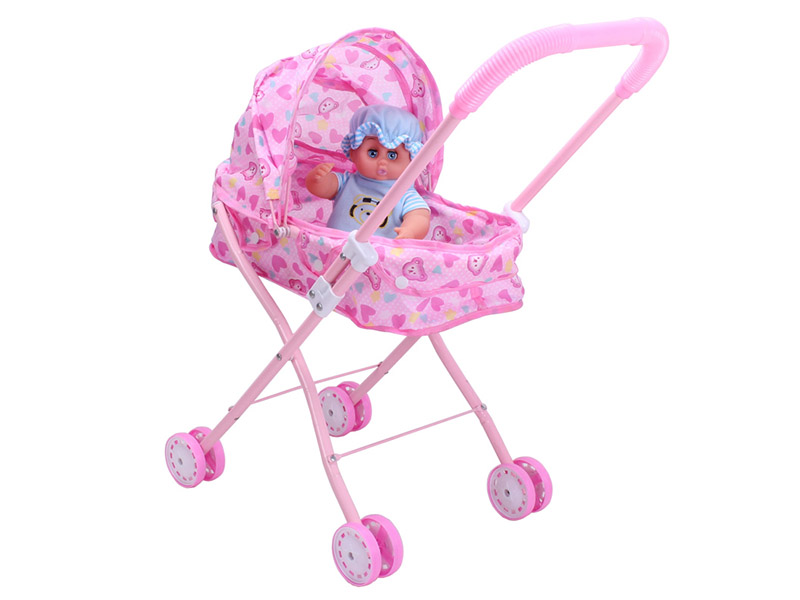 12' Doll + Baby Stroller(iron)