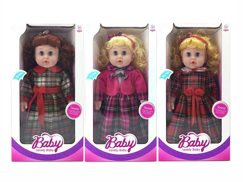 18' Cotton Girl Doll(3) With IC Voice